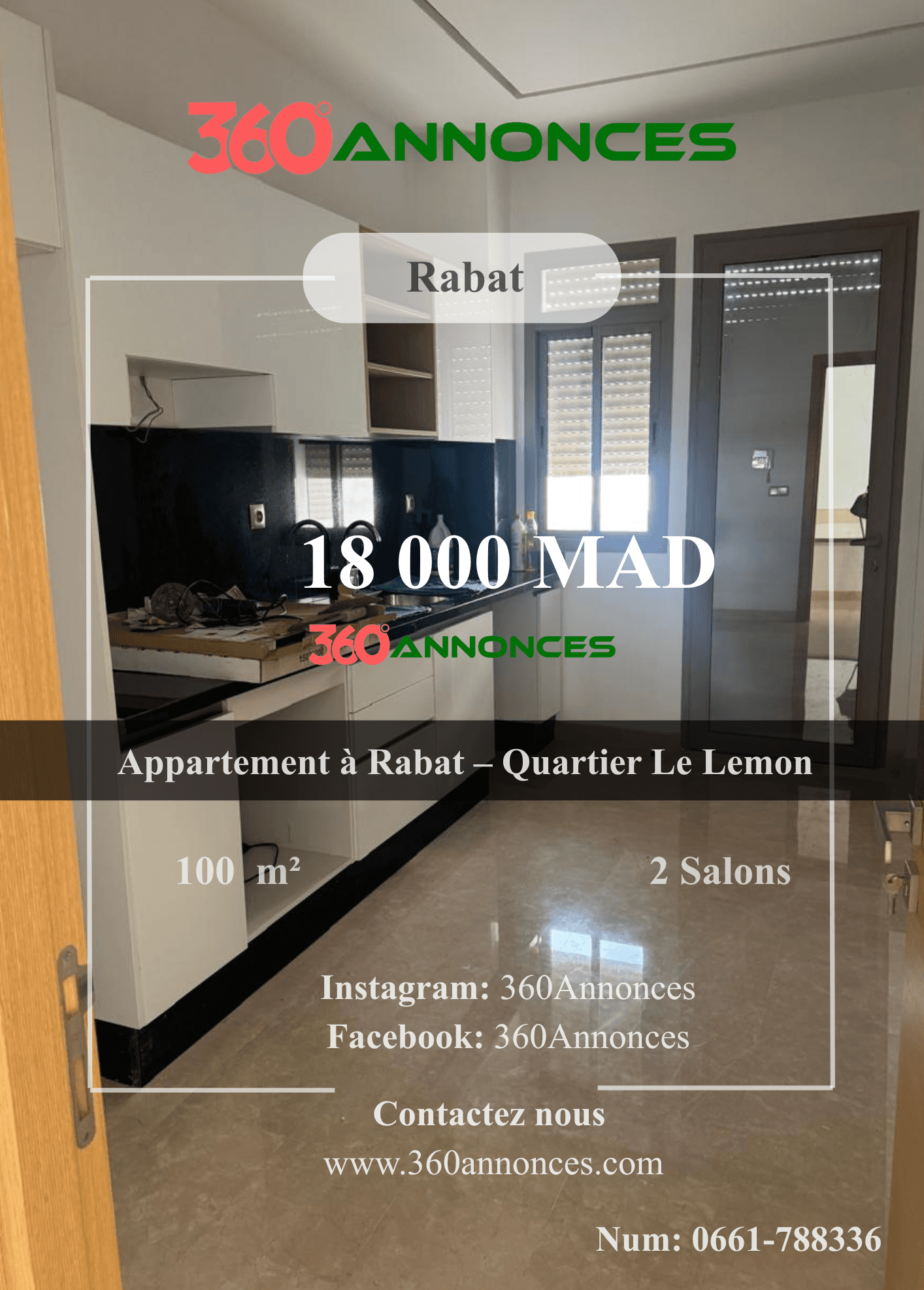 Appartement haut standing à louer à Rabat – Quartier Le Lemon – à partir de 18 000 MAD/mois - photo 4