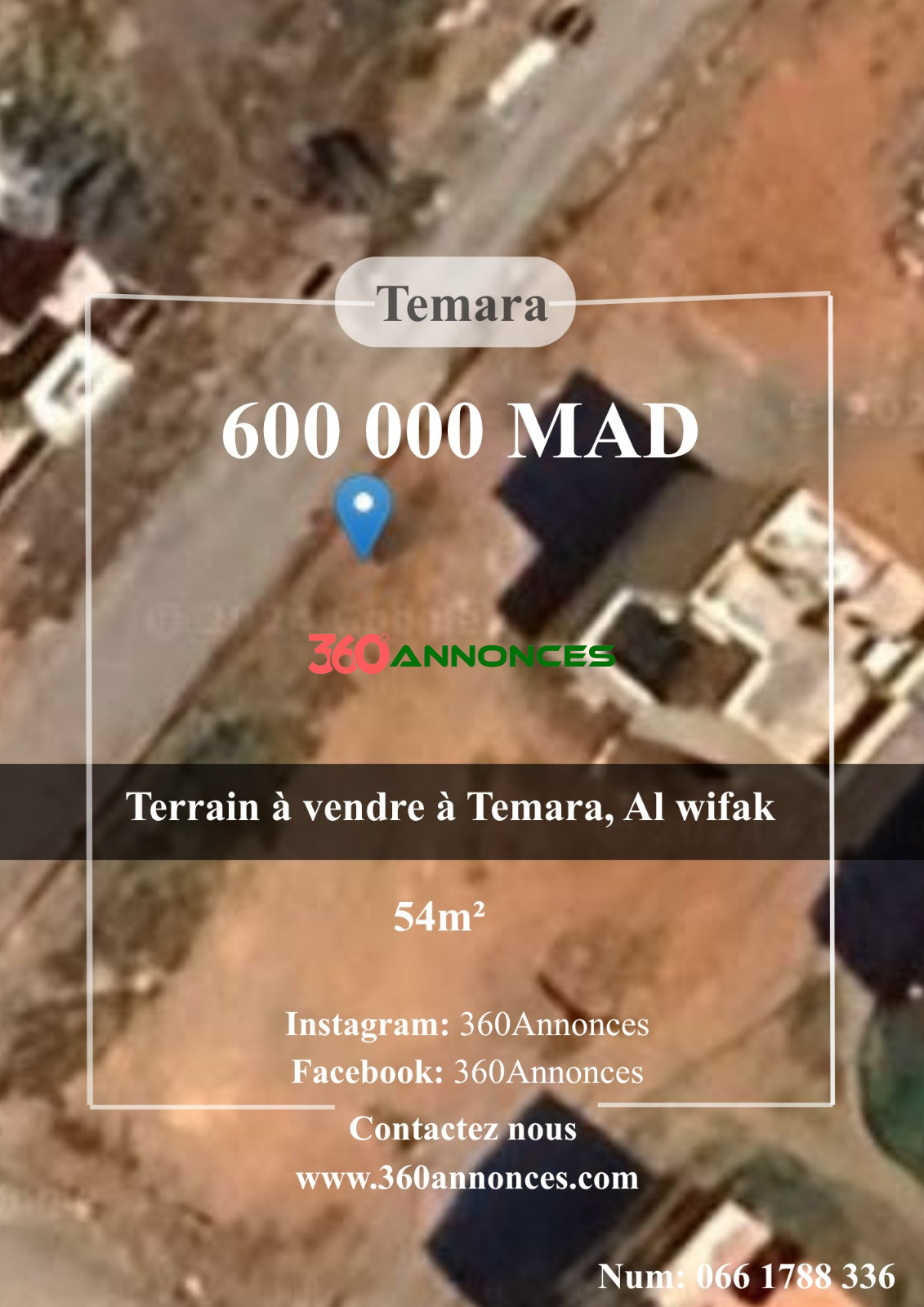 Land for sale in Témara Al Wifak